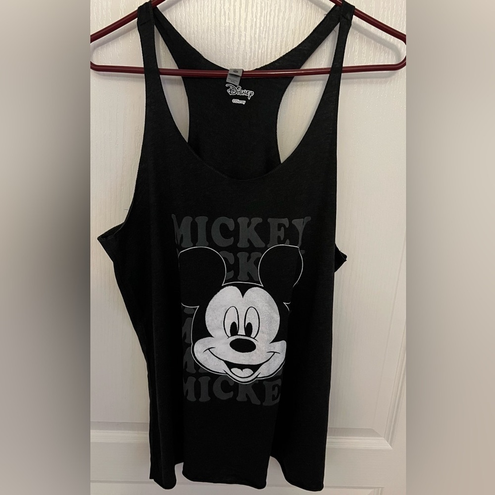 Next Level Apparel Black Mickey Mouse Muscle Tee